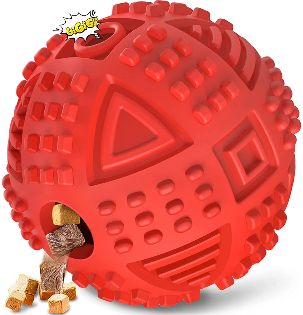 Ultimate Dog Balls: Treat Dispensing Toys for Aggressive Chewers - Nearly Indestructible Squeaky Puzzle Balls for Large Dogs, Made from Natural Rubber