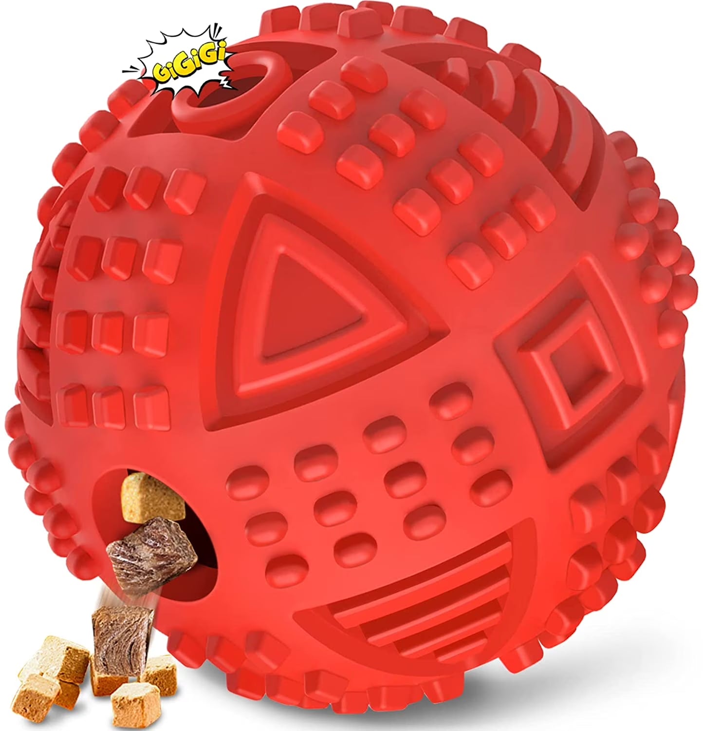 Ultimate Dog Balls: Treat Dispensing Toys for Aggressive Chewers - Nearly Indestructible Squeaky Puzzle Balls for Large Dogs, Made from Natural Rubber