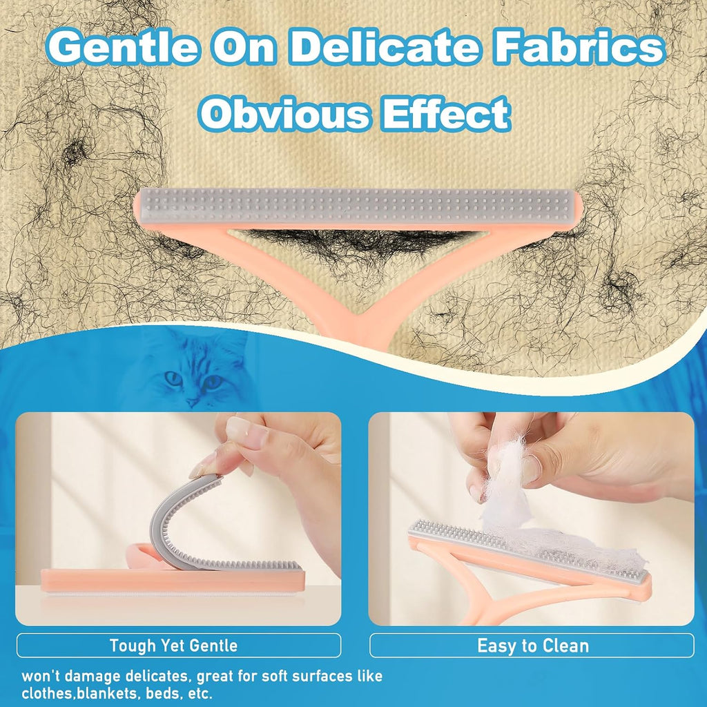 Ultimate Pet Hair Removal Tool Set: 6-Piece Reusable Kit for Effortless Fur Cleanup on Carpets, Furniture, and Clothing