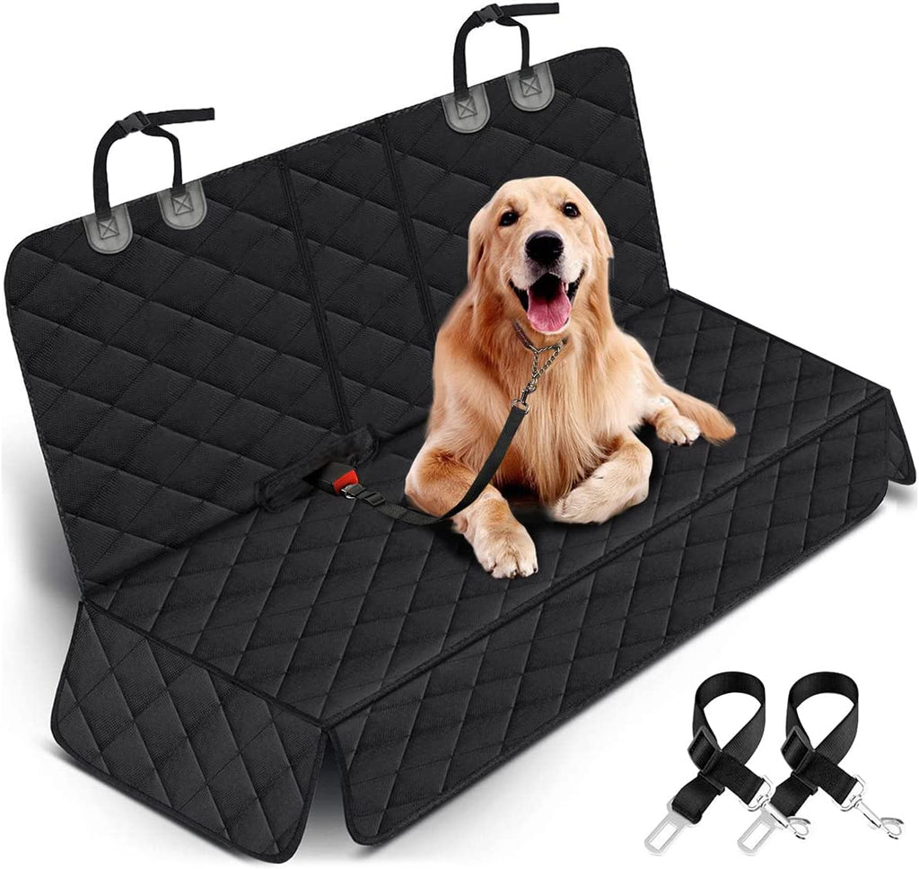 Ultimate Waterproof Dog Car Seat Cover - Durable Back Seat Protector for Pets and Kids | Universal Fit for Most Cars, SUVs, and Trucks (53" Width) - Black