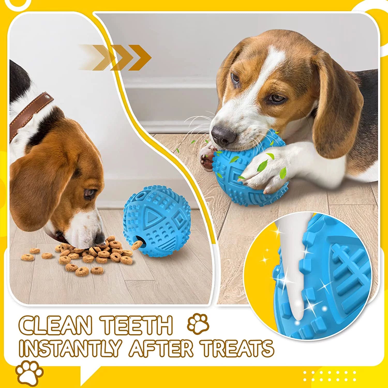 Ultimate Dog Balls: Treat Dispensing Toys for Aggressive Chewers - Nearly Indestructible Squeaky Puzzle Balls for Large Dogs, Made from Natural Rubber