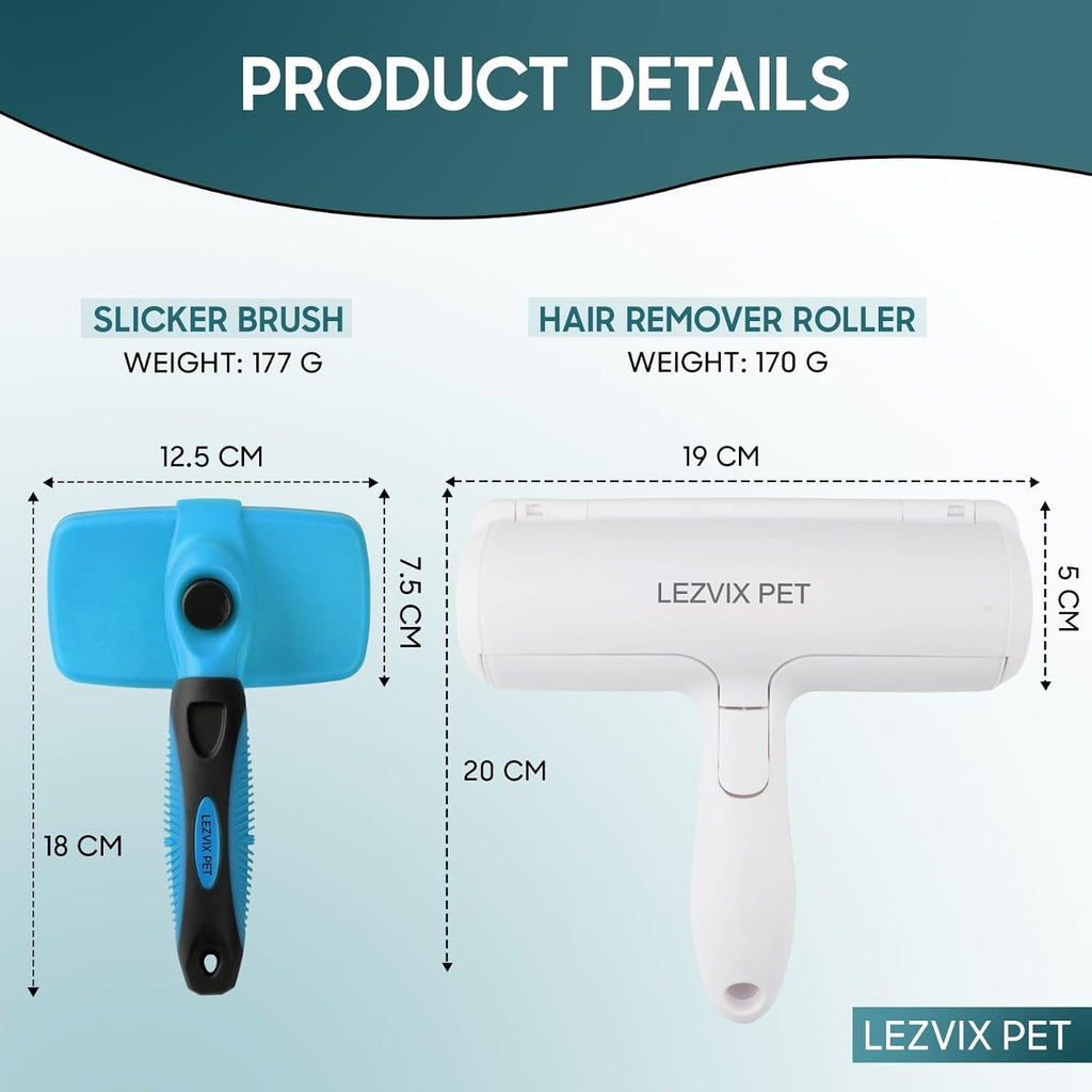 Transform Your Pet's Grooming Routine with the Self Cleaning Slicker Brush – Perfect for Dogs & Cats to Reduce Shedding and Tangles!