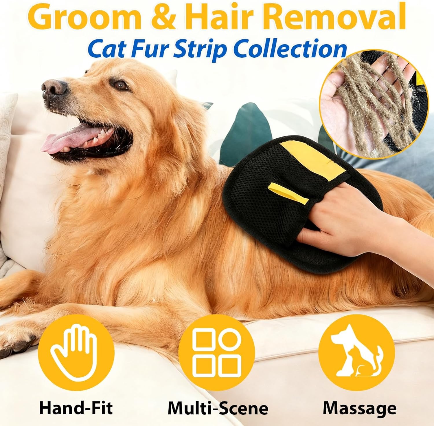 Transform Your Home with Electrostatic Pet Hair Removal Gloves - 2 Pack for Effortless Grooming and Cleaning!