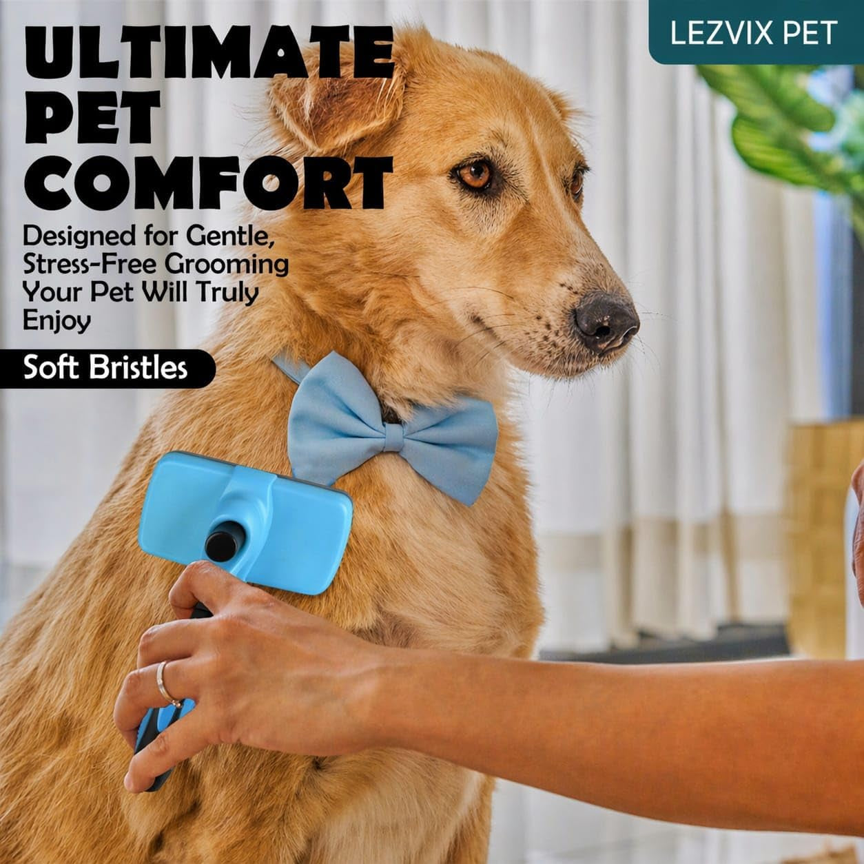 Transform Your Pet's Grooming Routine with the Self Cleaning Slicker Brush – Perfect for Dogs & Cats to Reduce Shedding and Tangles!
